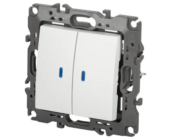 Выключатель двухклавишный Эра 12-1105-01М Б0065702, изображение 2