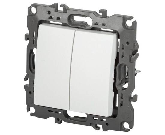 Переключатель двухклавишный Эра 12-1106-01М Б0065656, изображение 2