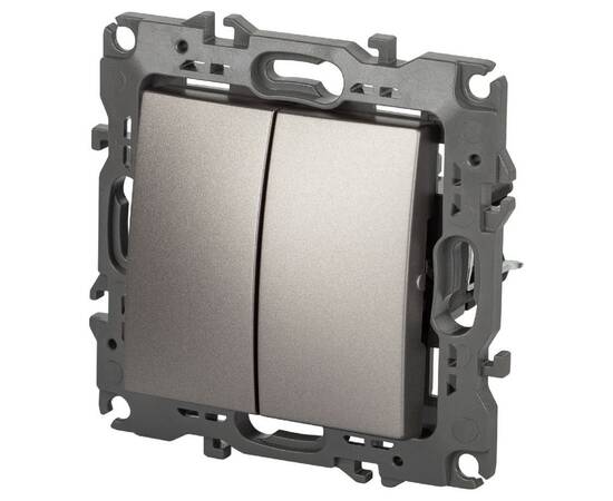 Переключатель двухклавишный Эра 12-1106-16 Б0065695, изображение 2