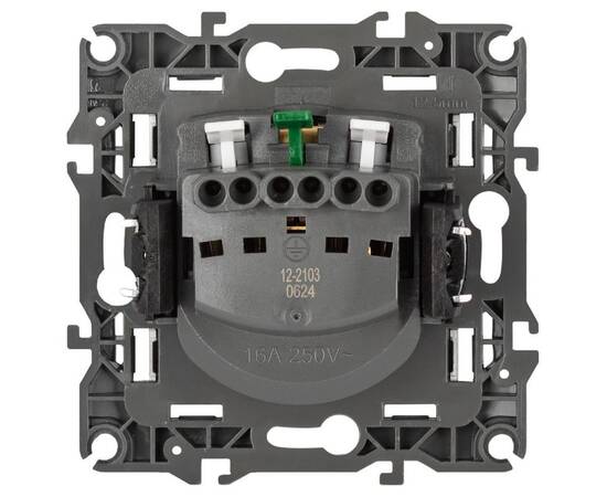 Розетка одноместная со шторками и крышкой Эра 12-2103-01М Б0065675, изображение 4