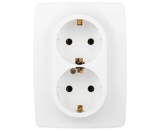 Розетка двухместная Эра 12-2106-01М Б0065721