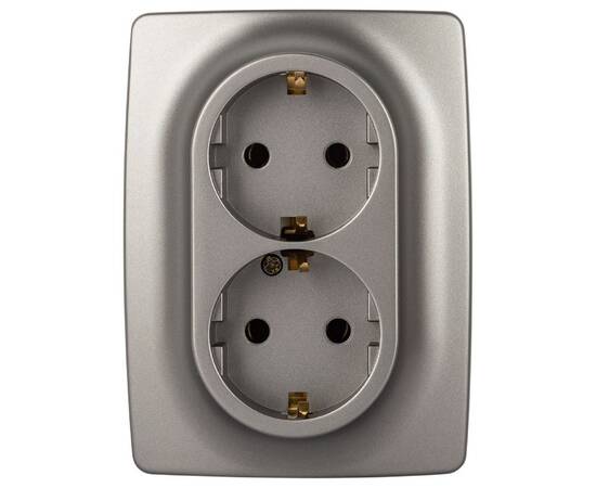 Розетка двухместная Эра 12-2106-16 Б0065706