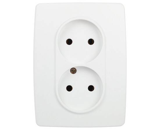 Розетка двухместная Эра 12-2107-01М Б0065688