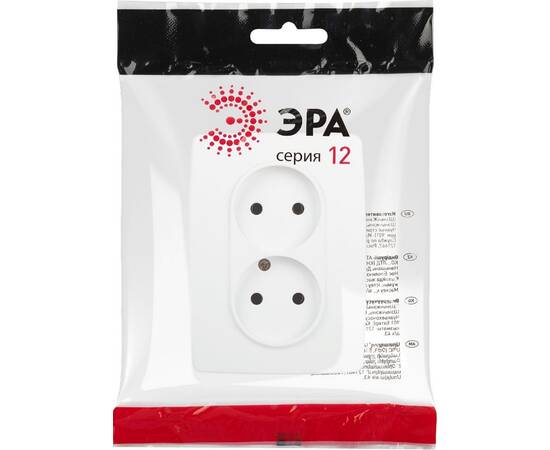 Розетка двухместная Эра 12-2107-01М Б0065688, изображение 4