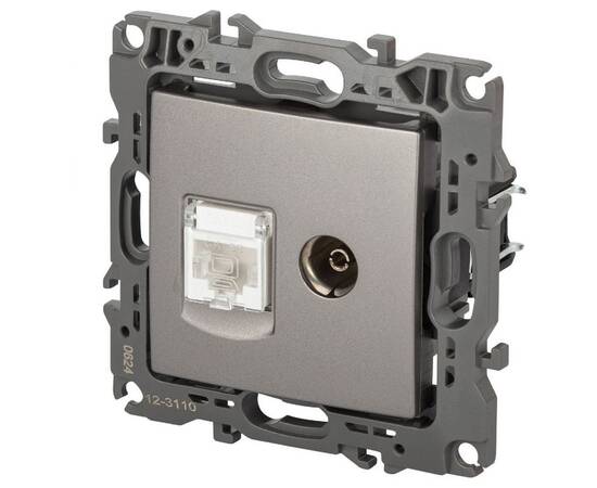 Розетка комбинированная RJ45+TV Эра 12-3110-16 Б0065646, изображение 2