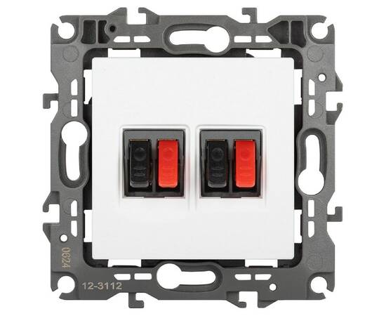Розетка аудио двойная Эра 12-3112-01М Б0065713
