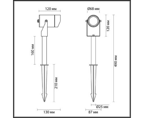 Грунтовый светильник Odeon Light Nature Stima 6647/10GL3, изображение 2