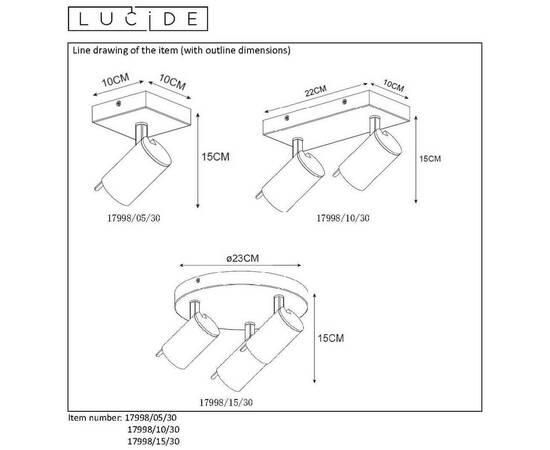 Спот Lucide Grony 17998/10/30, изображение 5