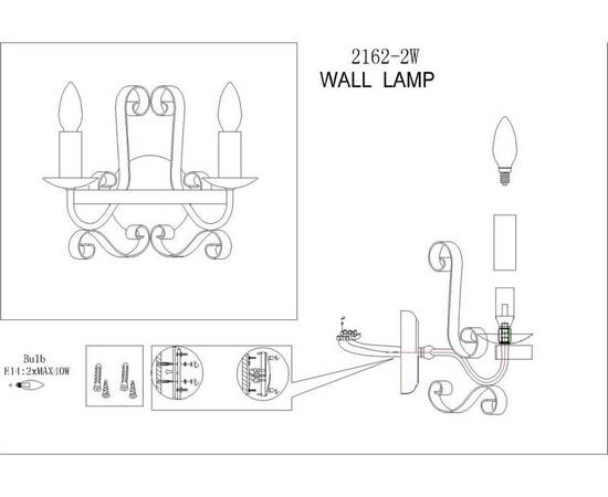 Бра F-Promo Palermo 2162-2W, изображение 2