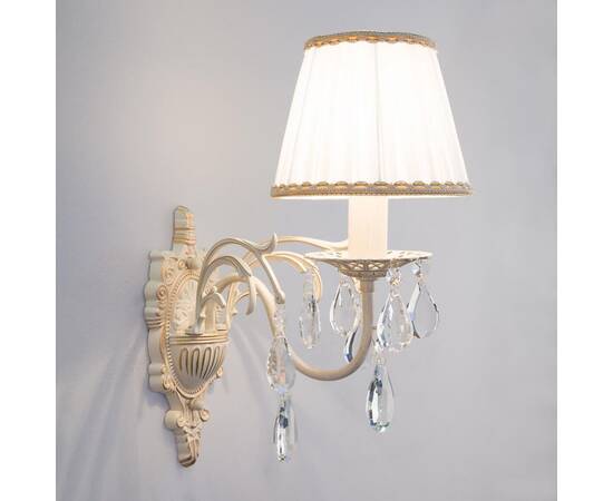 Бра Eurosvet 3637/1 белый с золотом/прозрачный хрусталь Strotskis