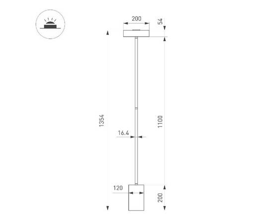 Торшер Arlight SP-SAMSARA-FLOOR-16W Warm3000 (WH, 110 deg, 230V) 053772, изображение 2