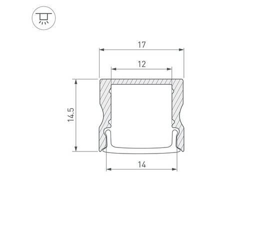 Алюминиевый профиль Arlight LINE-1715-2000 WHITE 044259(1), изображение 3