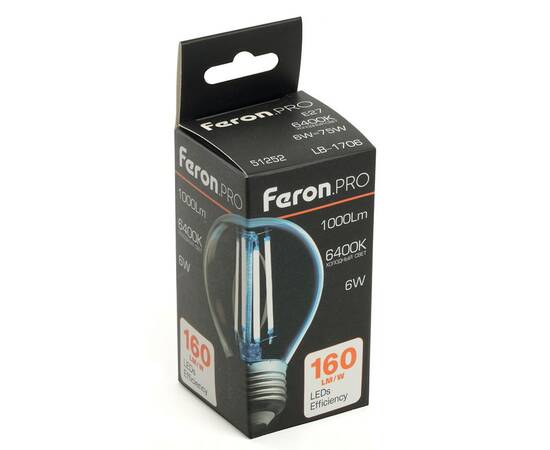 Светодиодная лампа Feron LB-1706 E27 6W 6400К 51252, изображение 9