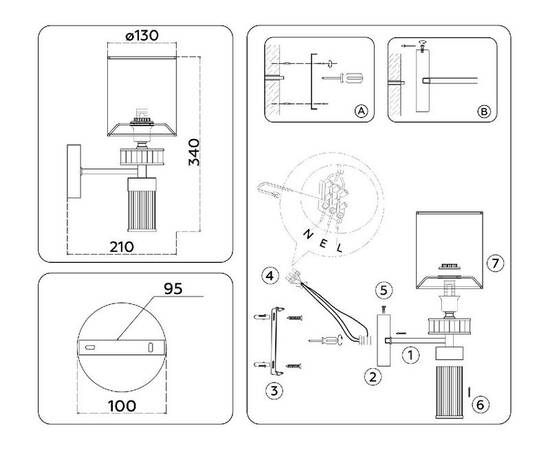 Бра Ambrella Light High Light Classic LH71295, изображение 5