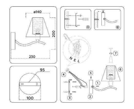 Бра Ambrella Light High Light Modern LH57095, изображение 6