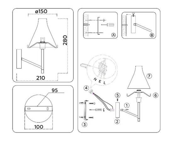 Бра Ambrella Light High Light Modern LH57127, изображение 6