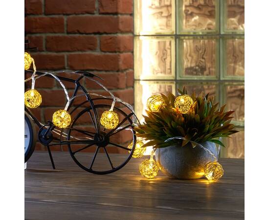 Гирлянда линейная Золотые шарики Feron CL594 51450, изображение 3