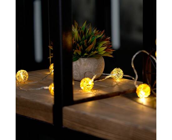 Гирлянда линейная Золотые шарики Feron CL594 51450, изображение 4