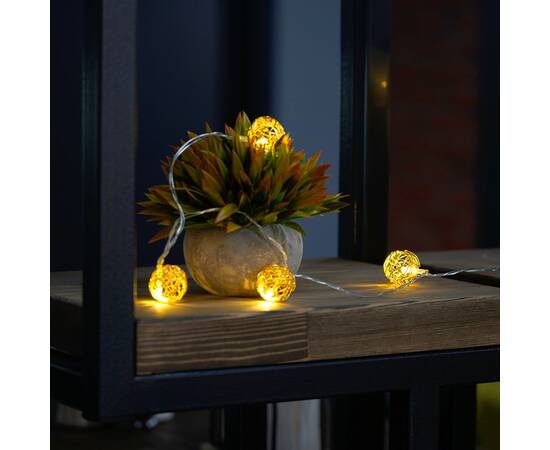 Гирлянда линейная Золотые шарики Feron CL594 51450, изображение 5