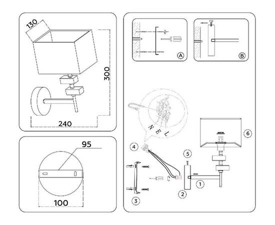 Бра Ambrella Light High Light Classic LH71335, изображение 5
