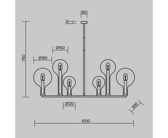 Потолочная люстра Maytoni Status MOD333PL-06B1, изображение 6
