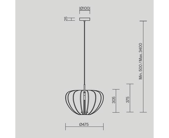 Подвесной светильник Maytoni Cambio MOD398PL-01BR, изображение 8