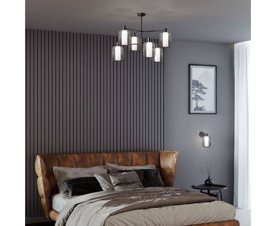 Люстра на штанге Eurosvet Voile 30191/6 черный a069160, изображение 3