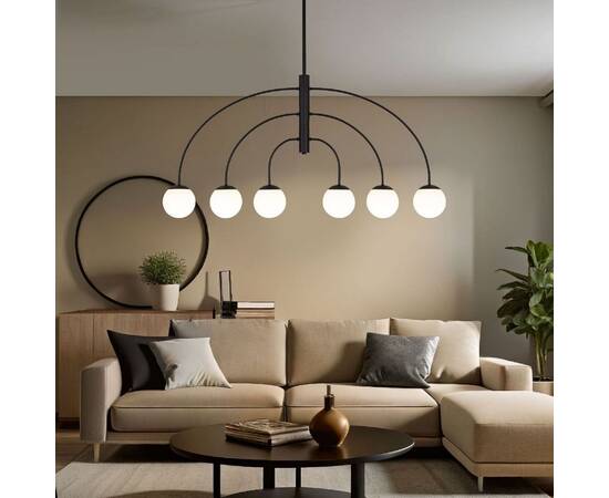 Люстра на штанге Eurosvet Cenacolo 30179/6 черный a069124, изображение 3