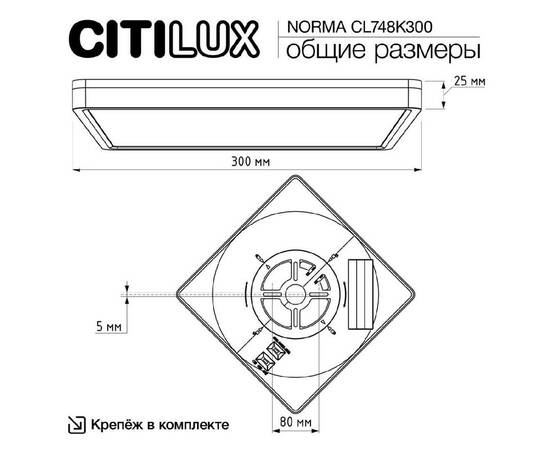 Потолочный светильник Citilux Norma CL748K300, изображение 9