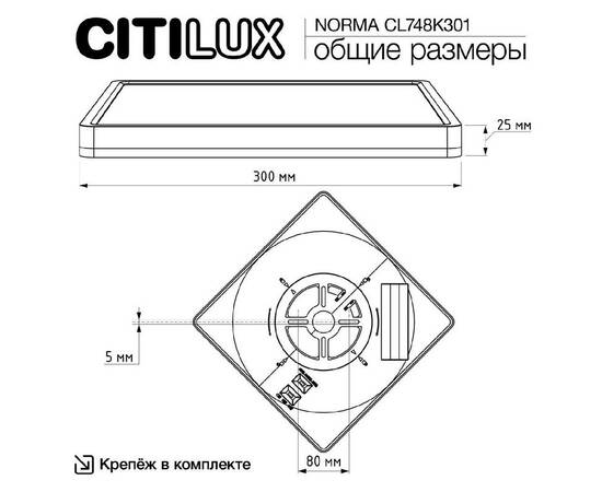 Потолочный светильник Citilux Norma CL748K301, изображение 13