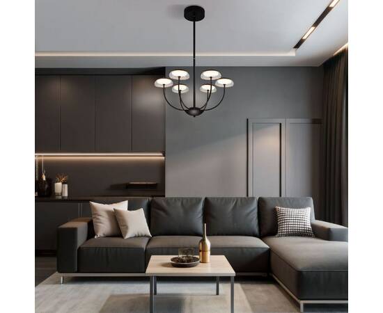 Люстра на штанге Eurosvet Fungo 50388 LED черный a068861, изображение 4