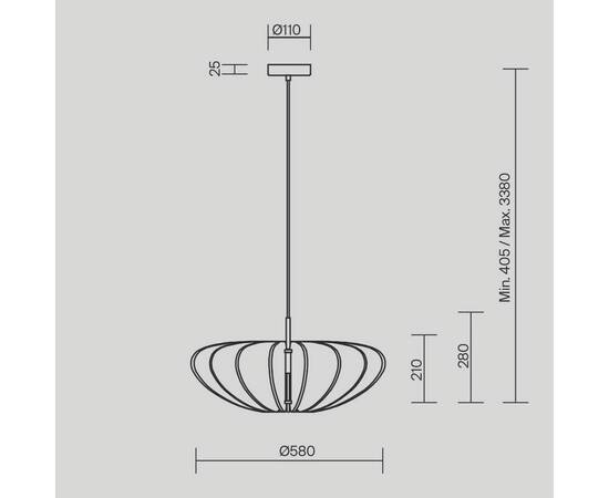 Подвесной светильник Maytoni Cambio MOD398PL-01GR1, изображение 8