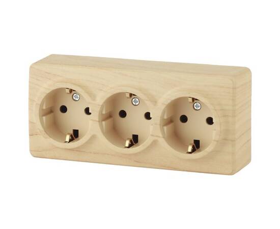 Розетка 3х2P+E Schuko со шторками ЭРА Эксперт 11-2209-11 Б0020705