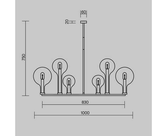 Потолочная люстра Maytoni Status MOD333PL-06BS1, изображение 8