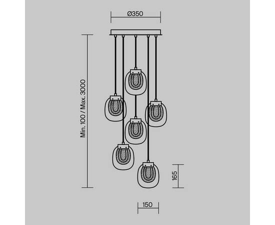 Каскадная люстра Maytoni Biology MOD367PL-L18BBSK, изображение 7