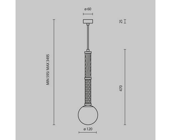 Подвесной светильник Maytoni Teatro MOD287PL-01BS1, изображение 3