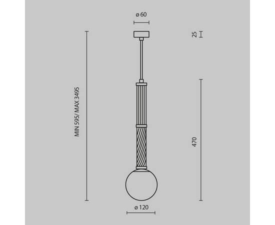 Подвесной светильник Maytoni Teatro MOD287PL-01BS, изображение 2