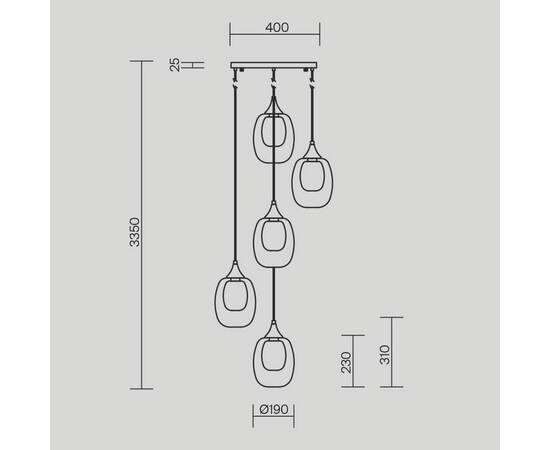 Каскадная люстра Maytoni Aura MOD016PL-05BS, изображение 8