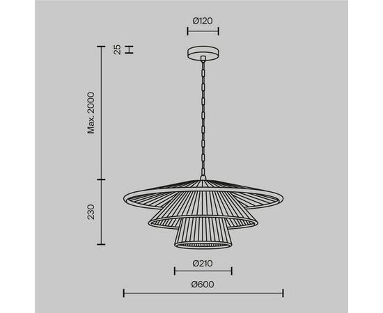 Подвесной светильник Maytoni Costa MOD394PL-01BS1, изображение 6
