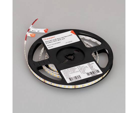 Светодиодная лента Arlight RT-A128-8mm 24V Warm3500 (10 W/m, IP20, 5m) 038757(1), изображение 3