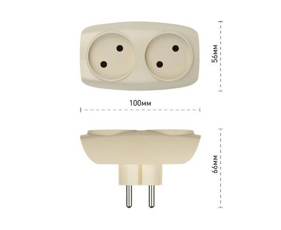 Разветвитель электрический Эра SP-2-I Б0017017, изображение 2