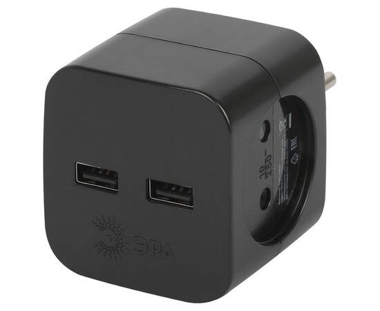 Разветвитель электрический Эра SP-2-USB-B Б0049535