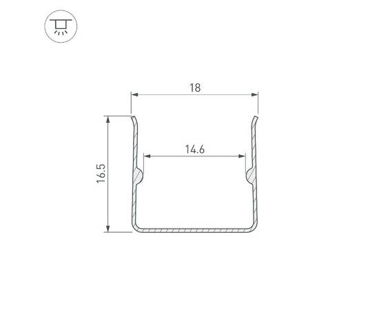 Алюминиевый профиль Arlight гибкий WPH-FLEX-1616-1000 053408, изображение 2
