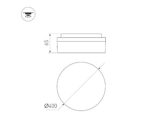 Настенно-потолочный светильник Arlight CL-BOUWER-R400-30W Day4000-MIX 054687, изображение 2