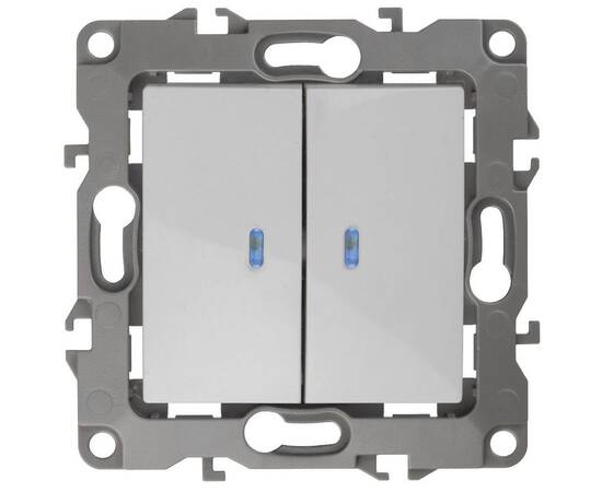 Выключатель двойной с подсветкой Эра 12-1105-01 Б0014657