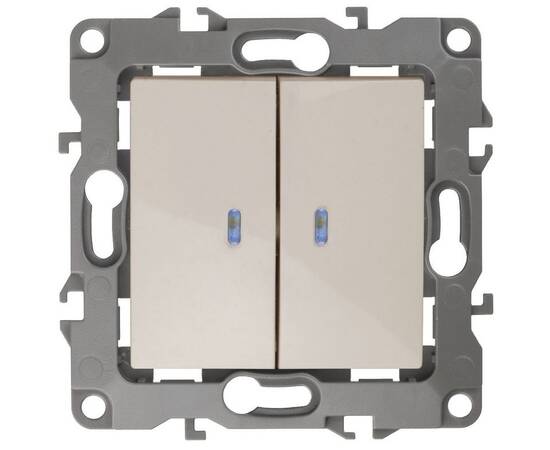 Выключатель двойной с подсветкой Эра 12-1105-02 Б0014658