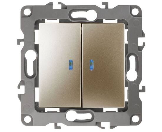 Выключатель двойной с подсветкой Эра 12-1105-04 Б0014660