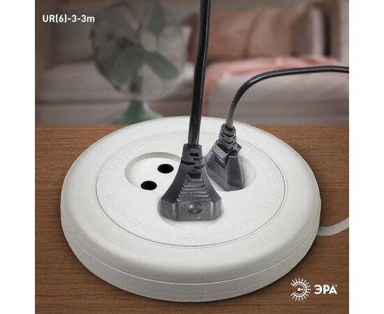 Удлинитель электрический Эра UR(6)-3-3m Б0035760, изображение 2