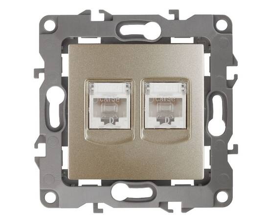 Розетка информационная двойная 2XRJ45 Эра 12-3108-04 Б0014732