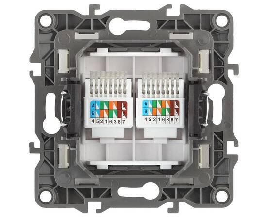 Розетка информационная двойная 2XRJ45 Эра 12-3108-04 Б0014732, изображение 2